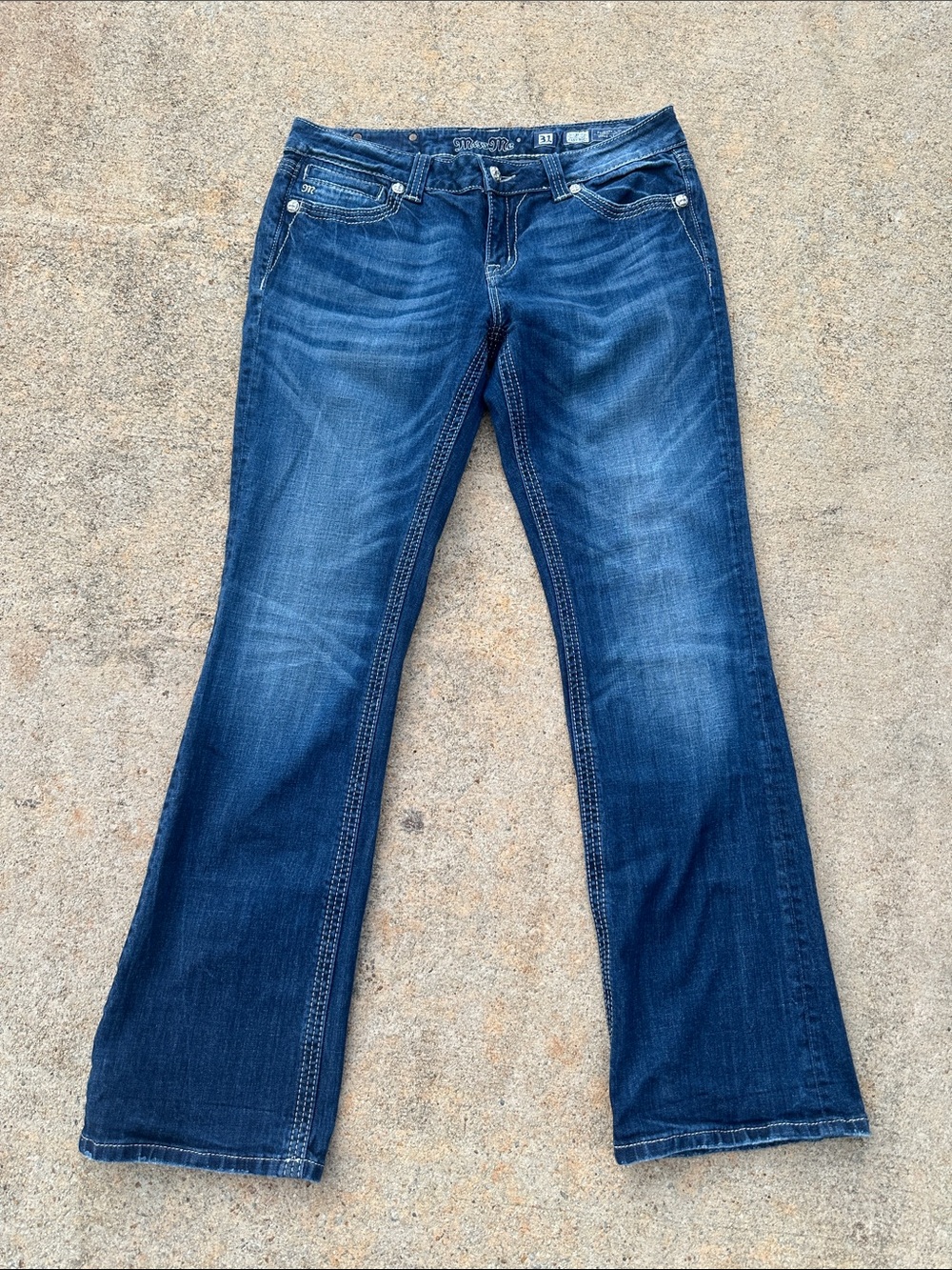 Miss Me Dark Blue EASY BOOT JEANS SZ 31